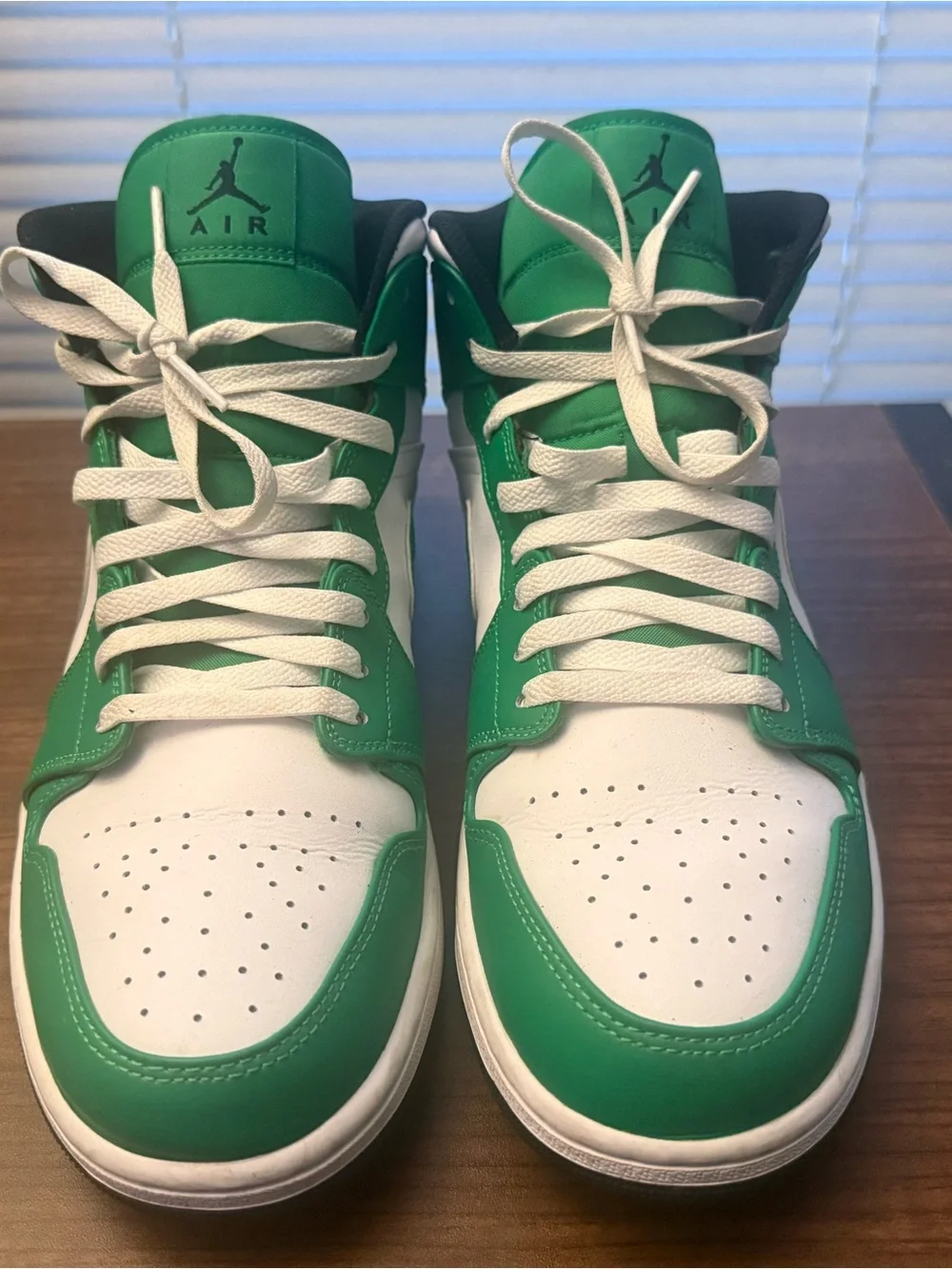Jordan Men's High-Top Sneakers in Green and White